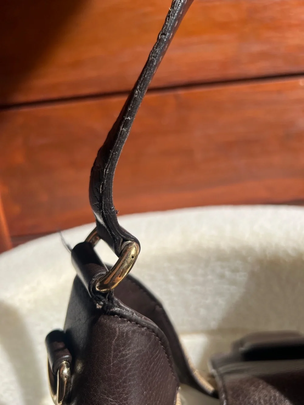 GUCCI Beige/Ebony GG Canvas Dressage Hobo Bag